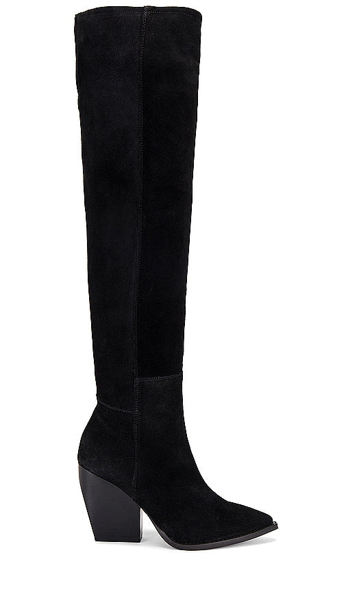 ALLSAINTS Reina Suede Boot in Black - ALLSAINTS Reina Bottine en daim en noir - ALLSAINTS Reina 黑色绒面革靴子 - ALLSAINTS Reina Wildlederstiefel in Schwarz - ALLSAINTS Reina 스웨이드 부츠블랙 색상 - Stivale ALLSAINTS Reina in pelle scamosciata in nero