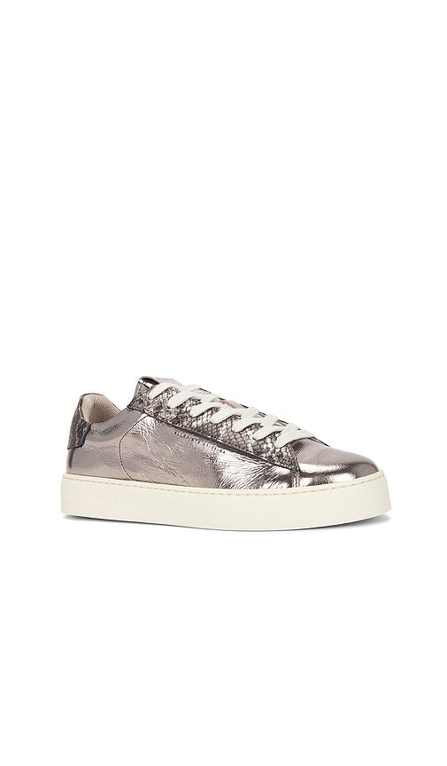 ALLSAINTS Shana Met Sneaker in Metallic Silver