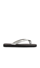 ALLSAINTS Sydney Sandal in Metallic Silver | Silver Flip Flop Sandals for Women