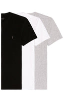 ALLSAINTS Tonic SS Crew 3 Pack in Black - ALLSAINTS Tonic SS Crew - Lot de 3 pièces en noir - ALLSAINTS Tonic SS 圆领 3 件装黑色 - ALLSAINTS Tonic SS Crew 3er-Pack in Schwarz - ALLSAINTS Tonic SS Crew 3 팩 블랙 색상 - Confezione da 3 ALLSAINTS Tonic SS Crew in nero
