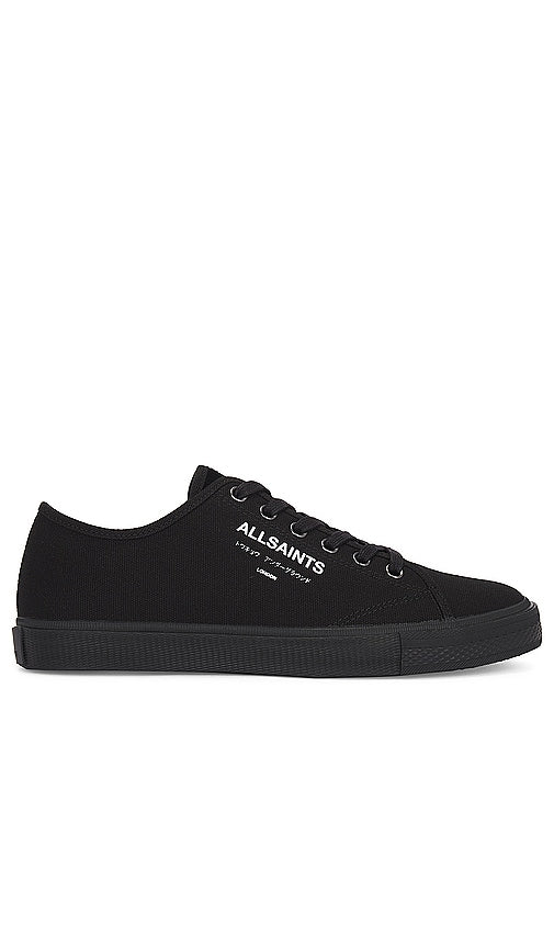 ALLSAINTS Underground Canvas Low Top in Black - ALLSAINTS Underground Canvas Low Top en noir - ALLSAINTS Underground 黑色帆布低帮鞋 - ALLSAINTS Underground Canvas Low Top in Schwarz - ALLSAINTS 언더그라운드 캔버스 로우탑 블랙 색상 - Maglia bassa ALLSAINTS Underground in tela nera