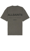ALLSAINTS Underground Short Sleeve Crew in Grey - Pull ras du cou ALLSAINTS Underground à manches courtes en gris - ALLSAINTS Underground 灰色短袖圆领上衣 - ALLSAINTS Underground Kurzarm-Rundhalsshirt in Grau - ALLSAINTS 언더그라운드 숏슬리브 크루 그레이 색상 - Maglietta a maniche corte ALLSAINTS Underground in grigio
