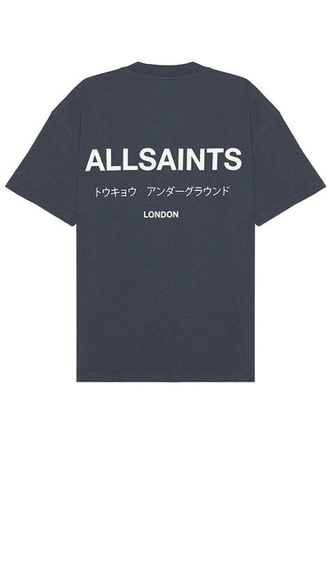 ALLSAINTS Underground Short Sleeve Crew in Slate - ALLSAINTS Underground - Crew à manches courtes - Ardoise - ALLSAINTS Underground 板岩色短袖圆领上衣 - ALLSAINTS Underground Kurzarm-Rundhalsshirt in Schiefer - ALLSAINTS 언더그라운드 숏 슬리브 크루 슬레이트 - Maglietta a maniche corte ALLSAINTS Underground in ardesia