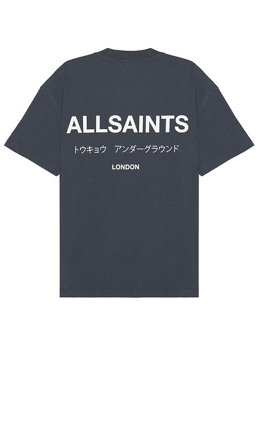 ALLSAINTS Underground Short Sleeve Crew in Slate - ALLSAINTS Underground - Crew à manches courtes - Ardoise - ALLSAINTS Underground 板岩色短袖圆领上衣 - ALLSAINTS Underground Kurzarm-Rundhalsshirt in Schiefer - ALLSAINTS 언더그라운드 숏 슬리브 크루 슬레이트 - Maglietta a maniche corte ALLSAINTS Underground in ardesia