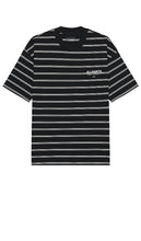 ALLSAINTS Underground Stripe Tee in Black