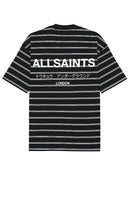 ALLSAINTS Underground Stripe Tee in Black - ALLSAINTS Underground - T-shirt à rayures noir - ALLSAINTS 黑色 Underground 条纹 T 恤 - ALLSAINTS Underground Stripe T-Shirt in Schwarz - ALLSAINTS 언더그라운드 스트라이프 티셔츠 블랙 색상 - T-shirt a righe Underground di ALLSAINTS in nero