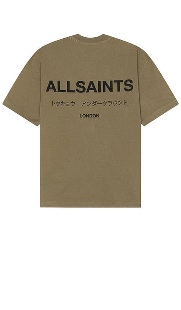 ALLSAINTS Underground Tee in Beige - T-shirt ALLSAINTS Underground en beige - ALLSAINTS Underground 米色 T 恤 - ALLSAINTS Underground T-Shirt in Beige - ALLSAINTS 언더그라운드 티셔츠 베이지 색상 - T-shirt metropolitana ALLSAINTS in beige