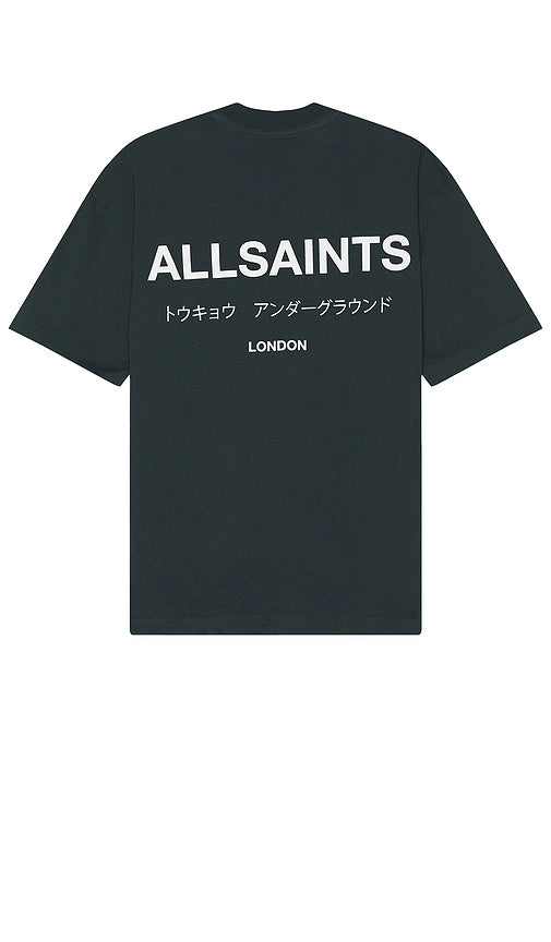 ALLSAINTS Underground Tee in Blue - T-shirt ALLSAINTS Underground en bleu - ALLSAINTS Underground 蓝色 T 恤 - ALLSAINTS Underground T-Shirt in Blau - ALLSAINTS 언더그라운드 티셔츠 - T-shirt metropolitana ALLSAINTS in blu