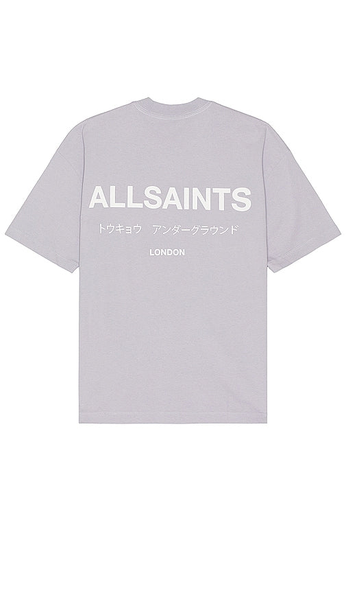 ALLSAINTS Underground Tee in Lavender - T-shirt ALLSAINTS Underground en lavande - ALLSAINTS 薰衣草色 Underground T 恤 - ALLSAINTS Underground T-Shirt in Lavendel - ALLSAINTS 언더그라운드 티셔츠 - Maglietta ALLSAINTS Underground in lavanda