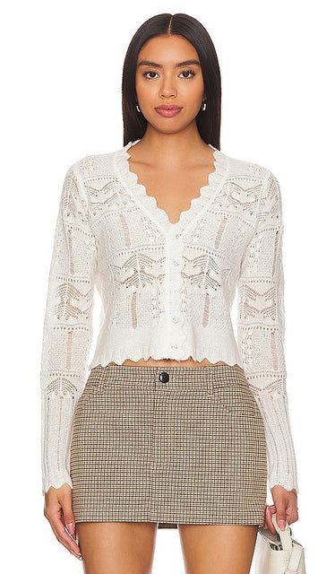 ALLSAINTS Vanessa Cardigan in White - ALLSAINTS Cardigan Vanessa en Blanc - ALLSAINTS Vanessa 白色开衫 - ALLSAINTS Vanessa Cardigan in Weiß - ALLSAINTS Vanessa 카디건 화이트 색상 - Cardigan ALLSAINTS Vanessa in bianco