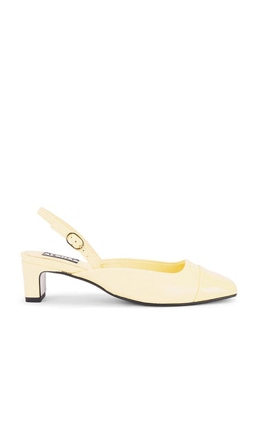 ALOHAS Lindy Bliss Pumps in Yellow | Vanilla Sling Back Heels for Women