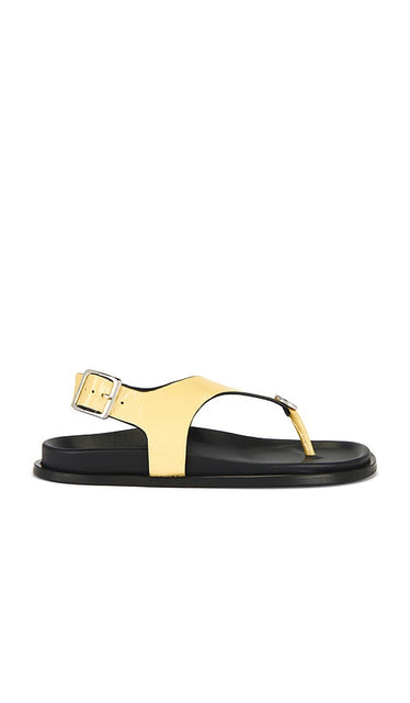 ALOHAS Harbor Onix Sandals in Yellow | Vanilla Flat Sandals for Women