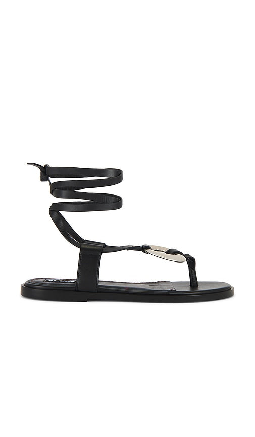 ALOHAS Moroisa Sandals in Black | Black Flat Sandals for Women