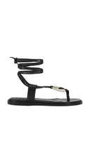 ALOHAS Moroisa Sandals in Black | Black Flat Sandals for Women