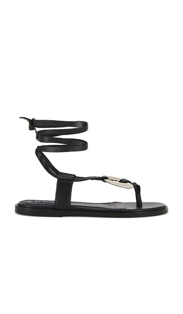 ALOHAS Moroisa Sandals in Black | Black Flat Sandals for Women