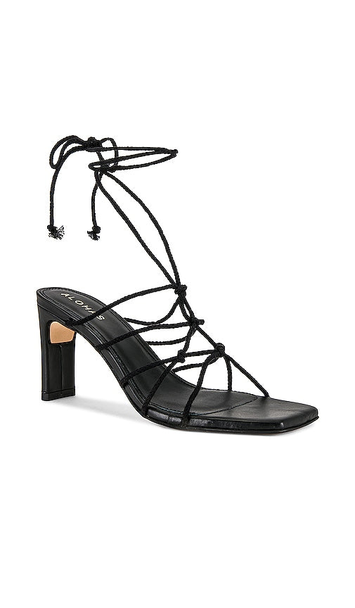 ALOHAS Unique Laced Heel in Black