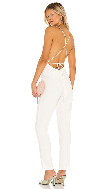 Amanda Uprichard Janet Jumpsuit in Ivory - Combinaison Amanda Uprichard Janet en ivoire - Amanda Uprichard Janet 象牙色连身裤 - Amanda Uprichard Janet Jumpsuit in Elfenbein - Amanda Uprichard Janet 점프수트 - Tuta Amanda Uprichard Janet in avorio