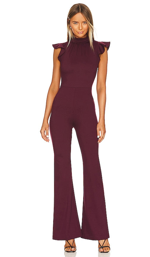 Amanda Uprichard x REVOLVE Davina Jumpsuit in Burgundy - Amanda Uprichard x REVOLVE Combinaison Davina en Bordeaux - Amanda Uprichard x REVOLVE Davina 酒红色连身裤 - Amanda Uprichard x REVOLVE Davina Jumpsuit in Burgund - Amanda Uprichard x REVOLVE Davina 버건디 점프수트 - Tuta Amanda Uprichard x REVOLVE Davina in Borgogna