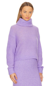 American Vintage Tyji Turtleneck Sweater in Lavender