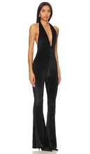 AMOR MIA Iman Midnight Velvet Jumpsuit in Black