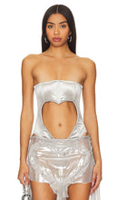 AMOR MIA Venera Bodysuit Silver in Metallic Silver - AMOR MIA Venera Body Argent en Argent Métallisé - AMOR MIA Venera 紧身衣 银色 金属银 - AMOR MIA Venera Bodysuit Silber in Metallic-Silber - AMOR MIA Venera 바디수트 실버 메탈릭 실버 소재 - AMOR MIA Venera Body Argento in Argento Metallizzato