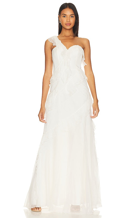 AMUR Harlow Gown in Ivory - Robe AMUR Harlow en ivoire - AMUR 象牙色 Harlow 礼服 - AMUR Harlow-Kleid in Elfenbein - AMUR 할로 가운 아이보리 색상 - Abito AMUR Harlow in avorio