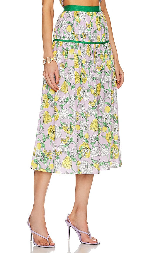 AMUR Levon Midi Skirt in Lavender
