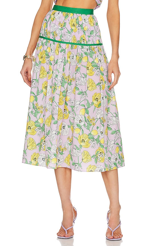 AMUR Levon Midi Skirt in Lavender - AMUR Jupe mi-longue Levon en lavande - AMUR Levon 薰衣草色中长半身裙 - AMUR Levon Midirock in Lavendel - AMUR 레본 미디 스커트 - Gonna longuette AMUR Levon color lavanda