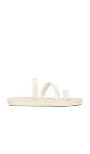 Ancient Greek Sandals Iliana Sandal in Ivory | Off White Flat Sandals for Women