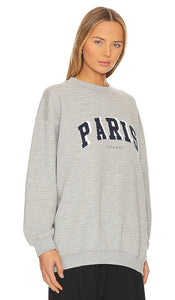 ANINE BING Tyler Paris Sweatshirt in Grey