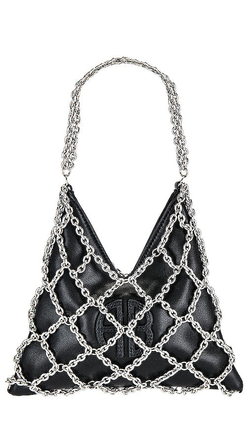 ANINE BING Mini Gaia Chain Bag in Black