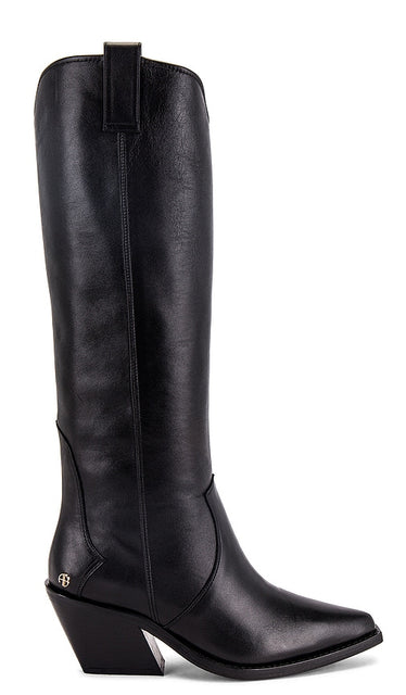 ANINE BING Tall Tania Boot in Black | Black Knee-High Boots for Women