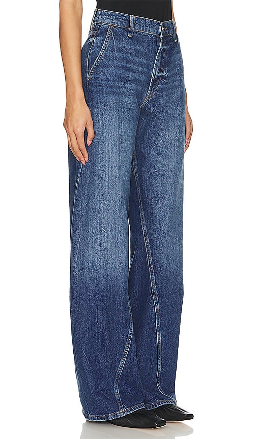 ANINE BING Briley Wide Leg in Blue