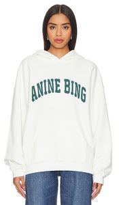 ANINE BING Harvey Sweatshirt in Ivory - ANINE BING Sweat-shirt Harvey en ivoire - ANINE BING Harvey 象牙色运动衫 - ANINE BING Harvey Sweatshirt in Elfenbein - ANINE BING Harvey 스웨트셔츠 색상은 아이보리 색상입니다. - ANINE BING Felpa Harvey in avorio
