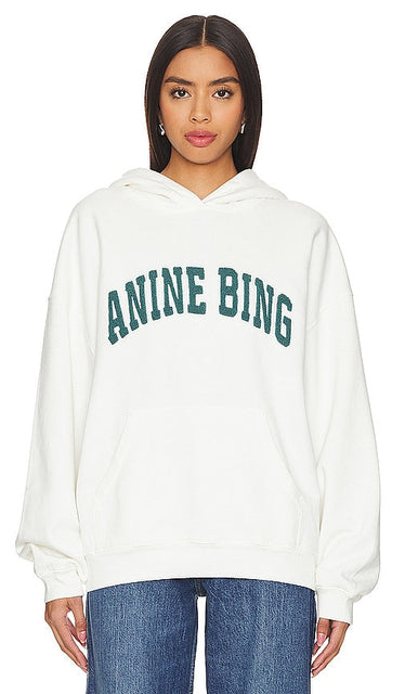 ANINE BING Harvey Sweatshirt in Ivory - ANINE BING Sweat-shirt Harvey en ivoire - ANINE BING Harvey 象牙色运动衫 - ANINE BING Harvey Sweatshirt in Elfenbein - ANINE BING Harvey 스웨트셔츠 색상은 아이보리 색상입니다. - ANINE BING Felpa Harvey in avorio