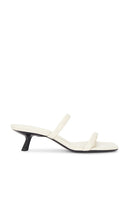ANINE BING Hilda Mule Sandals in Ivory | Ivory Open Toe Mules for Women