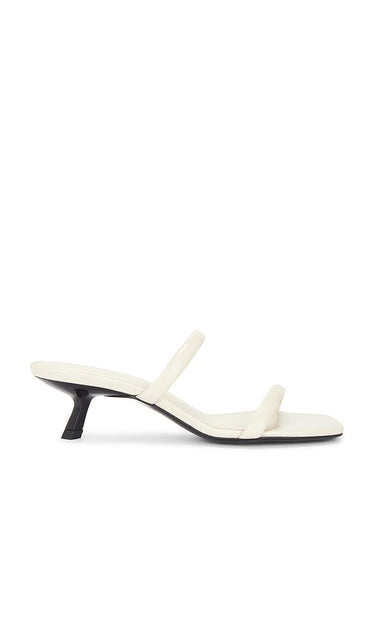 ANINE BING Hilda Mule Sandals in Ivory | Ivory Open Toe Mules for Women