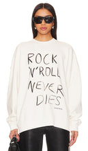 ANINE BING Miles Sweatshirt Rock N Roll in White - ANINE BING Miles Sweat Rock N Roll en Blanc - ANINE BING Miles 摇滚运动衫白色 - ANINE BING Miles Sweatshirt Rock N Roll in Weiß - ANINE BING Miles 스웨트셔츠 락앤롤 화이트 색상 - Felpa ANINE BING Miles Rock N Roll in bianco