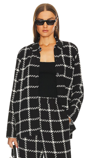 ANINE BING Mountain Shirt in Black - ANINE BING Chemise de montagne en noir - ANINE BING 黑色山地衬衫 - ANINE BING Berghemd in Schwarz - ANINE BING 마운틴 셔츠블랙 색상 - Maglia da montagna ANINE BING in nero