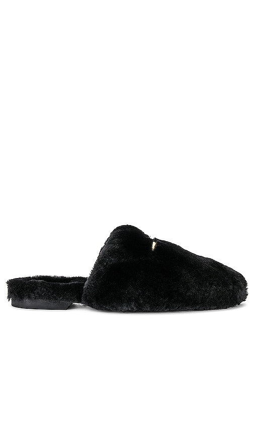 ANINE BING Shearling Mules in Black - Mules en peau de mouton ANINE BING en noir - ANINE BING 黑色连毛羊皮穆勒鞋 - ANINE BING Lammfell-Pantoletten in Schwarz - ANINE BING 시어링 뮬블랙 색상 - Muli in shearling ANINE BING in nero