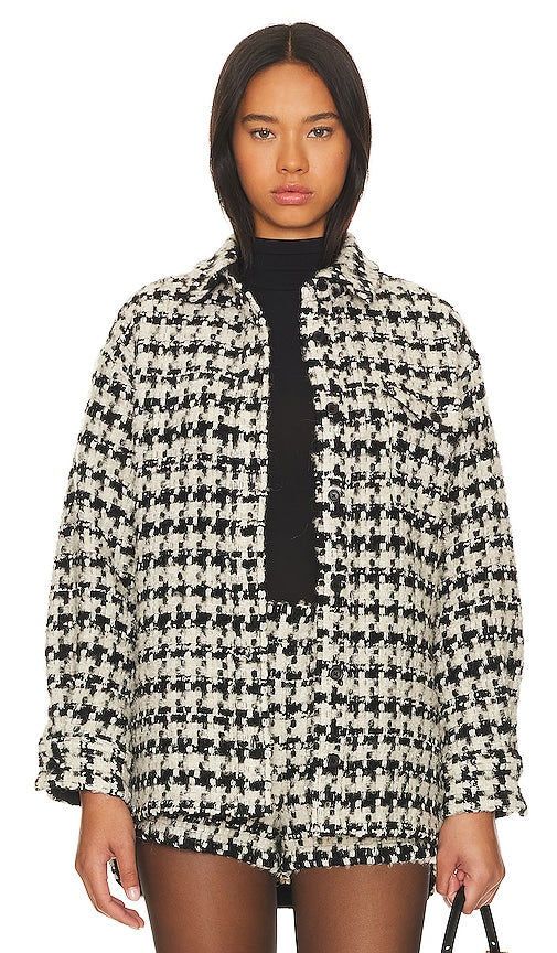 ANINE BING Simon Jacket in Black,White - ANINE BING Veste Simon en Noir, Blanc - ANINE BING 黑色、白色西蒙夹克 - ANINE BING Simon Jacke in Schwarz, Weiß - ANINE BING 사이먼 자켓 블랙, 화이트 색상 - Giacca ANINE BING Simon in nero, bianco
