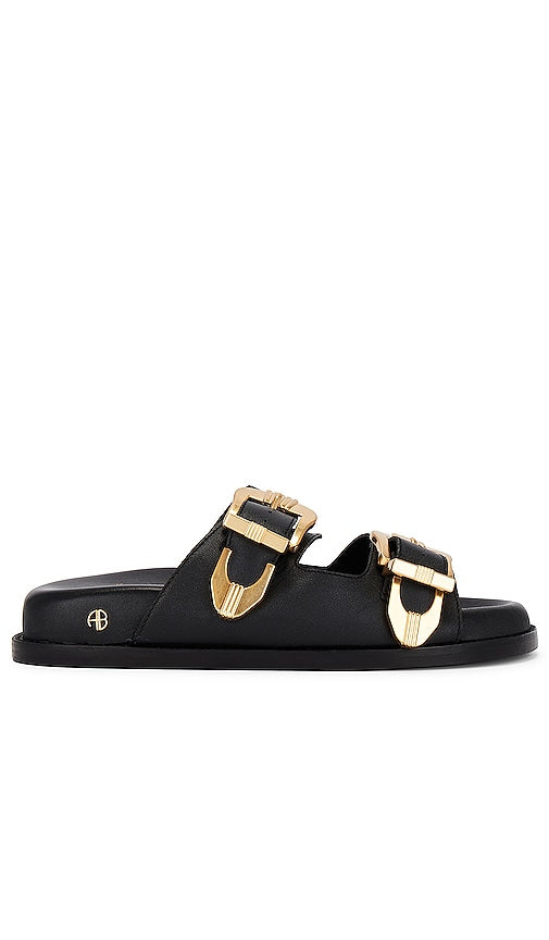ANINE BING Waylon Slides in Black - ANINE BING Claquettes Waylon en noir - ANINE BING Waylon 黑色拖鞋 - ANINE BING Waylon Slides in Schwarz - ANINE BING Waylon 슬라이드 블랙 색상 - ANINE BING Ciabatte Waylon in nero