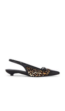 ANINE BING Zoey Slingback Pump in Brown | Leopard Sling Back Heels for Women