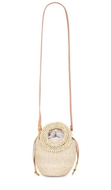 Aranaz Carmen Mini Bucket Bag in Beige