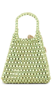 Aranaz Trapezoid Flora Bag in Green