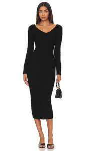 ASTR the Label Regina Sweater Dress in Black