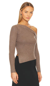 ASTR the Label Aldari Sweater in Chocolate