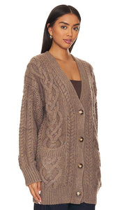 ASTR the Label Charli Cardigan in Brown