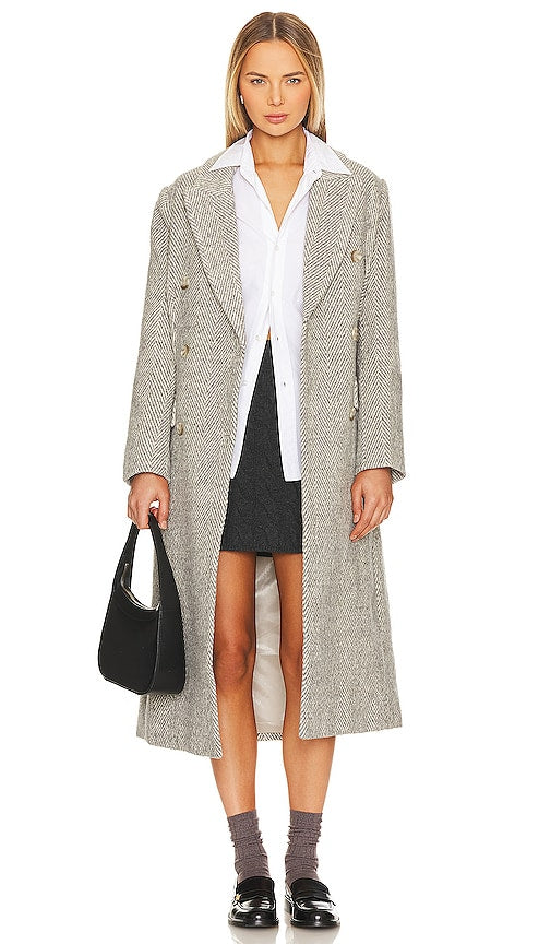 ASTR the Label Morana Coat in Grey - Manteau Morana ASTR the Label en gris - ASTR the Label Morana 灰色外套 - ASTR the Label Morana Mantel in Grau - ASTR 더 라벨 모라나 코트 그레이 색상 - ASTR il cappotto Label Morana in grigio