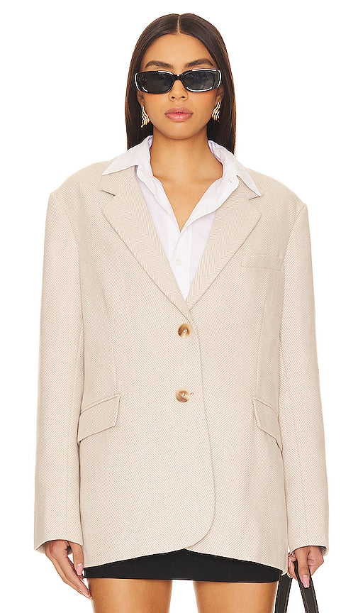 ASTR the Label Rachel Blazer in Beige